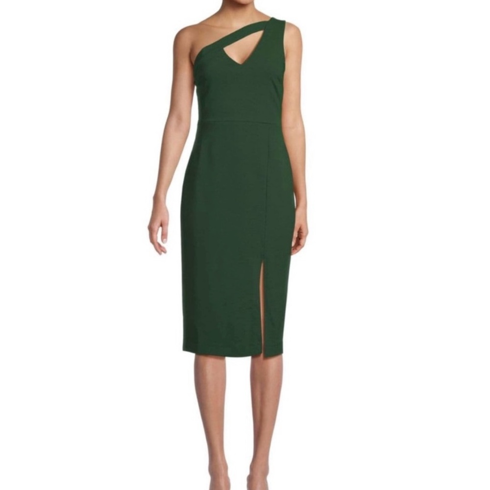 Elegant Green One-Shoulder Dress